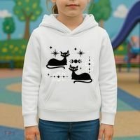 Midcentury Mid Century Cat Retro Atomic Age Space Modern Kids Hoodie thumb 3