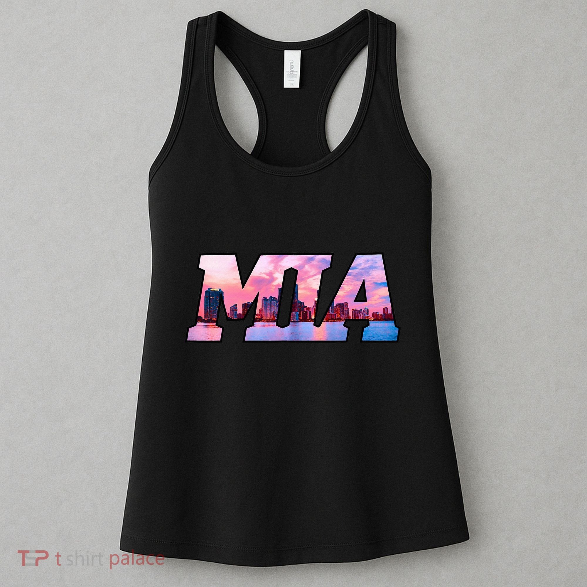 Mia Miami City Skyline Of Miami Beach Florida Women's Tank Top