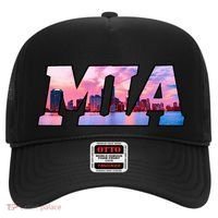 Mia Miami City Skyline Of Miami Beach Florida Hat thumb 0