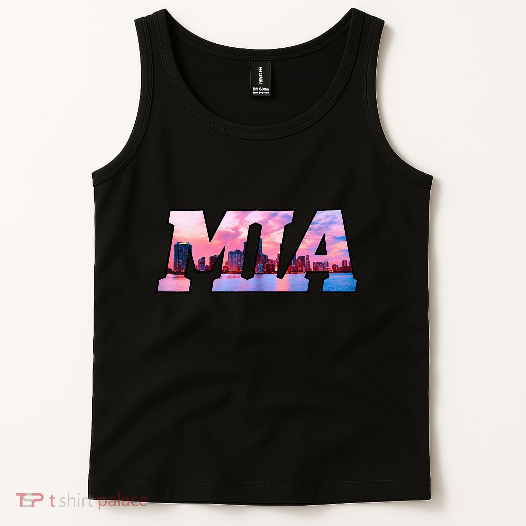 Mia Miami City Skyline Of Miami Beach Florida Tank Top