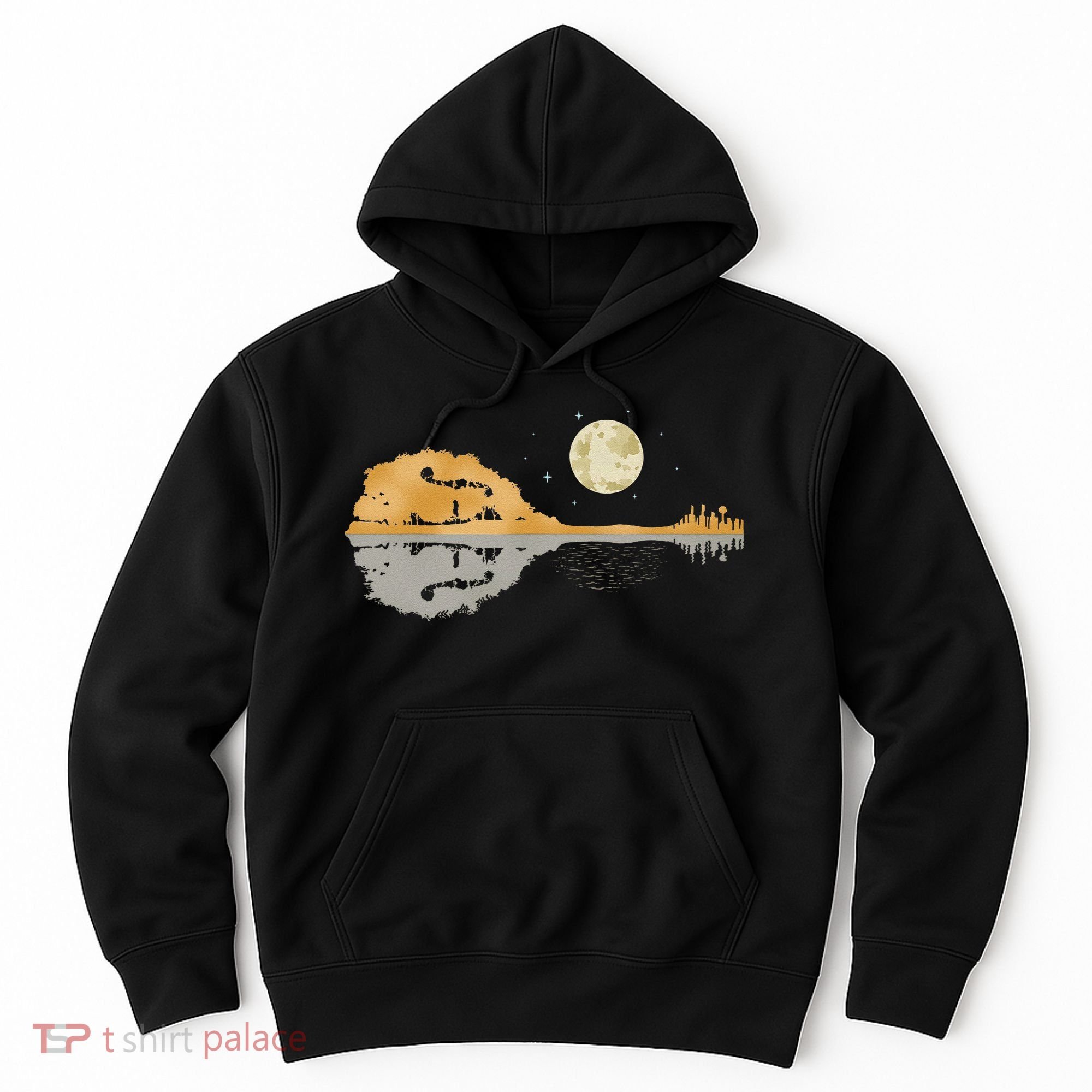 Mandolin Men Country Music Moon Bluegrass Hoodie