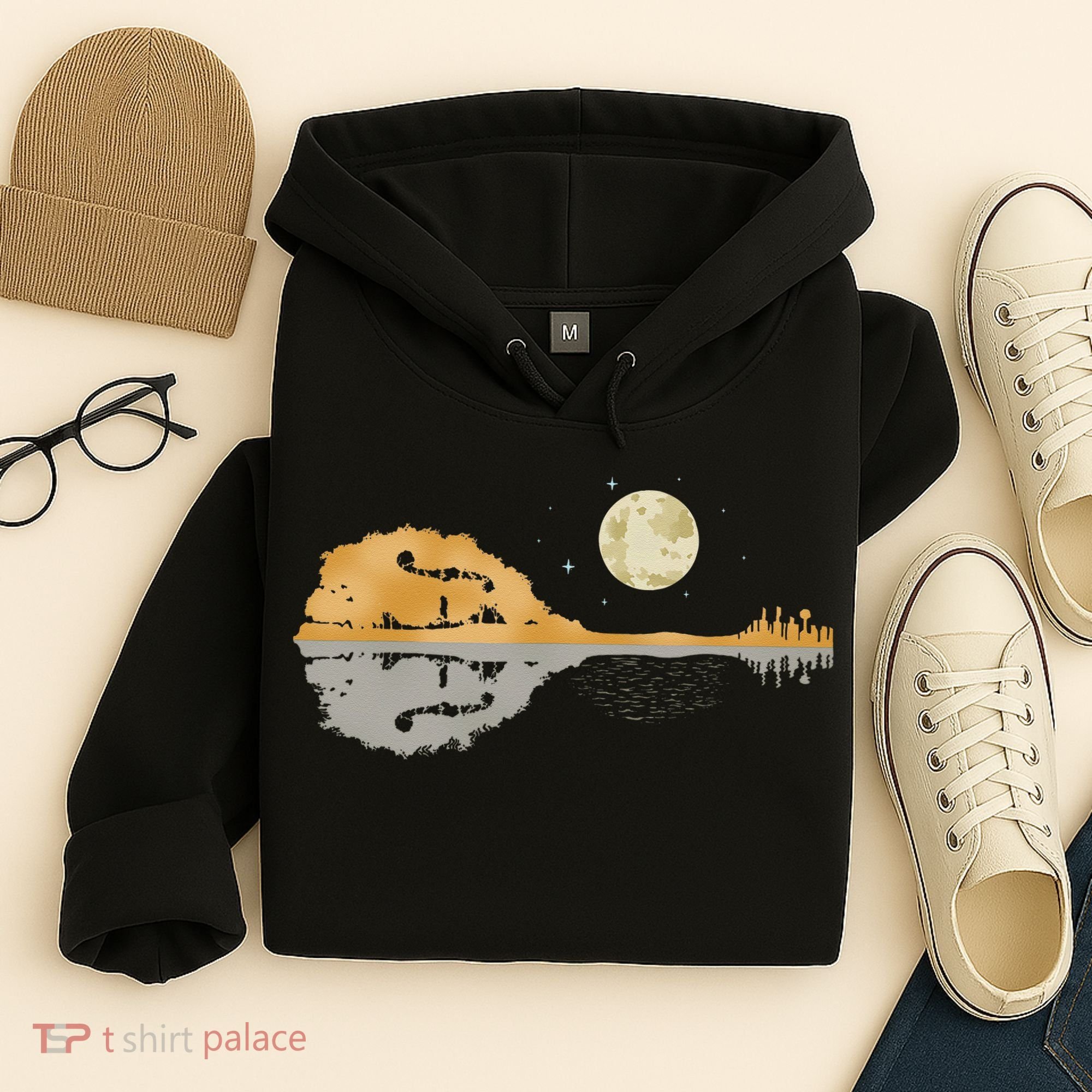 Mandolin Men Country Music Moon Bluegrass Hoodie