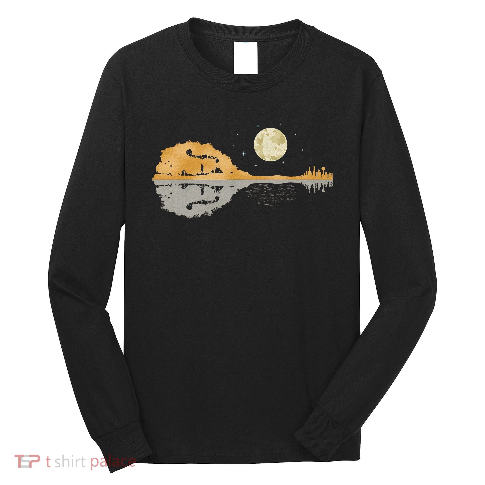 Mandolin Men Country Music Moon Bluegrass Long Sleeve Shirt
