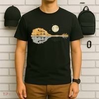Mandolin Men Country Music Moon Bluegrass T-Shirt thumb 6