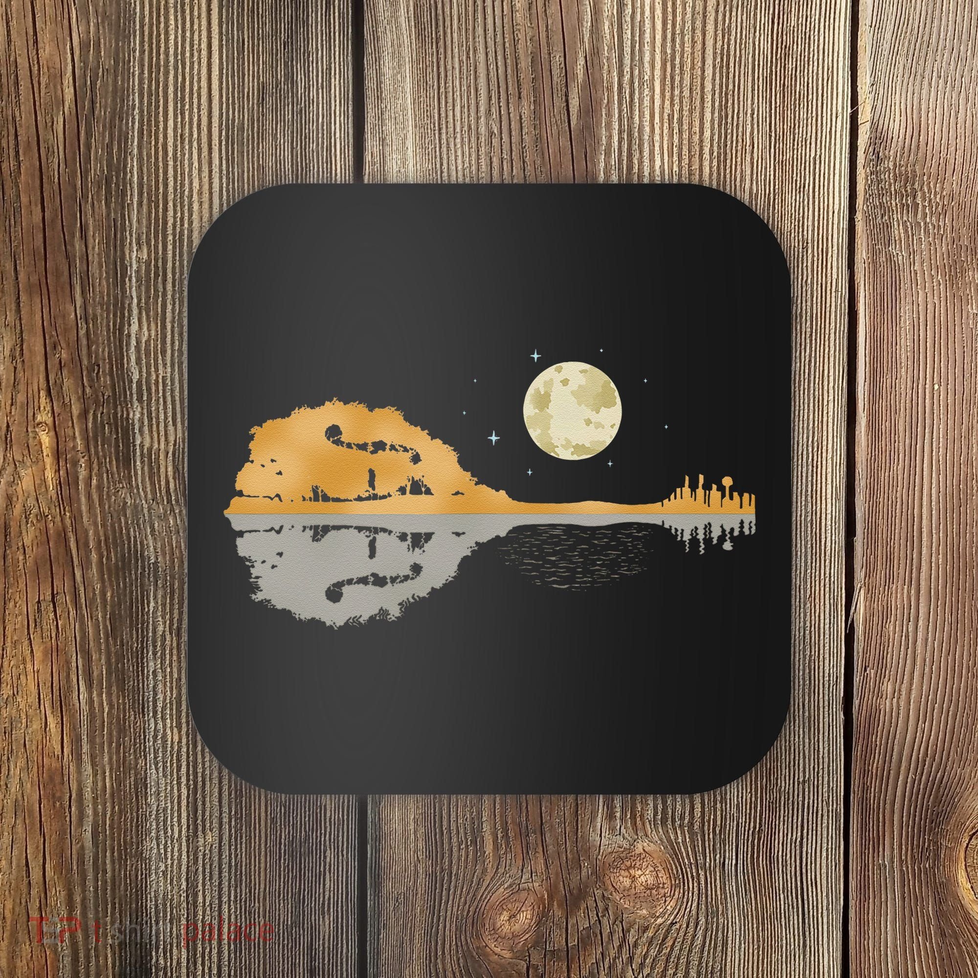 Mandolin Men Country Music Moon Bluegrass Coaster