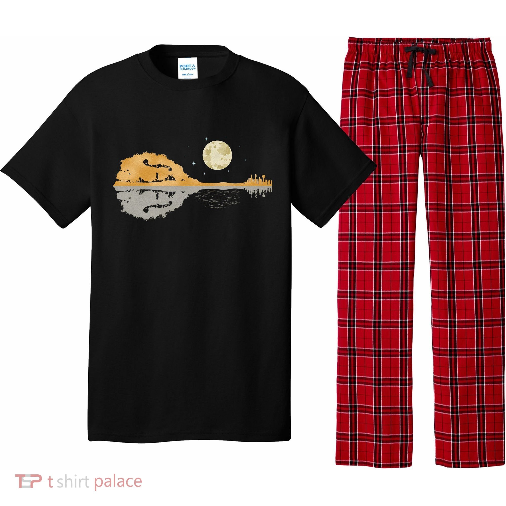 Mandolin Men Country Music Moon Bluegrass Pajama Set