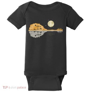 Mandolin Men Country Music Moon Bluegrass Baby Bodysuit