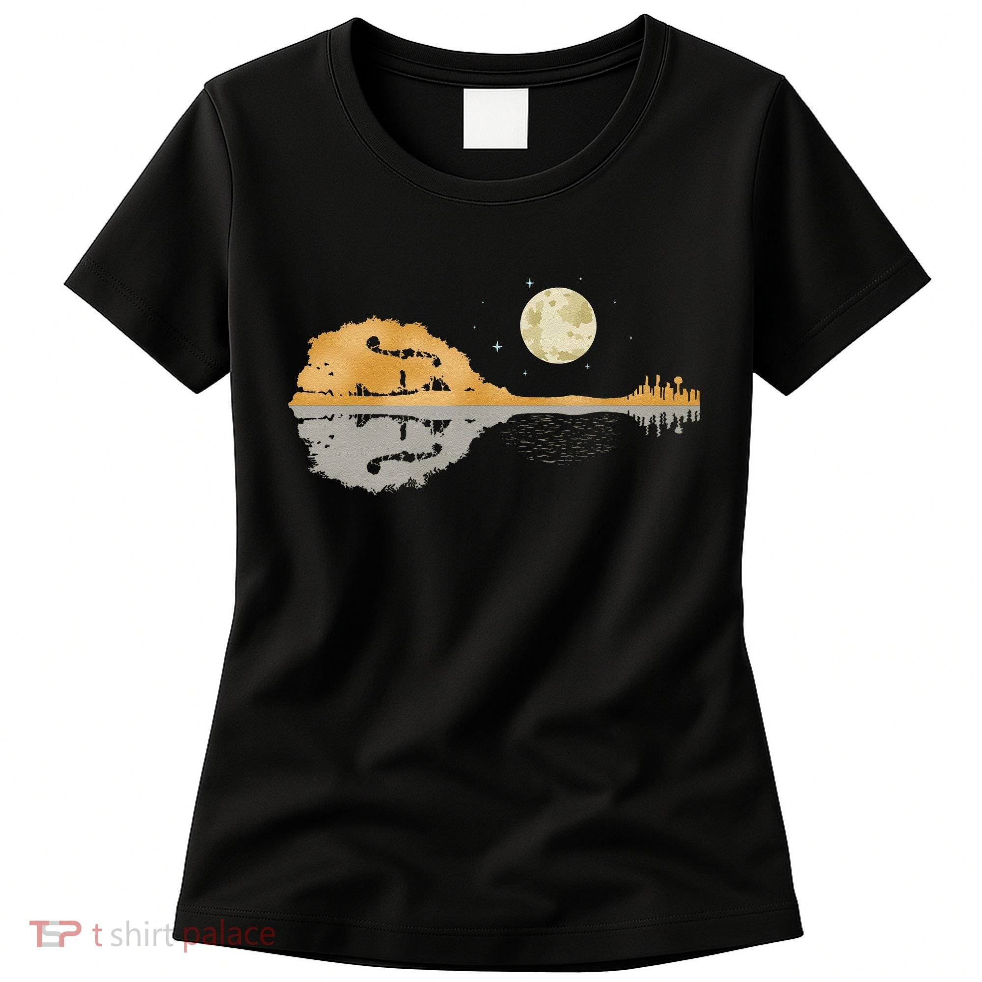 Mandolin Men Country Music Moon Bluegrass Women's T-Shirt