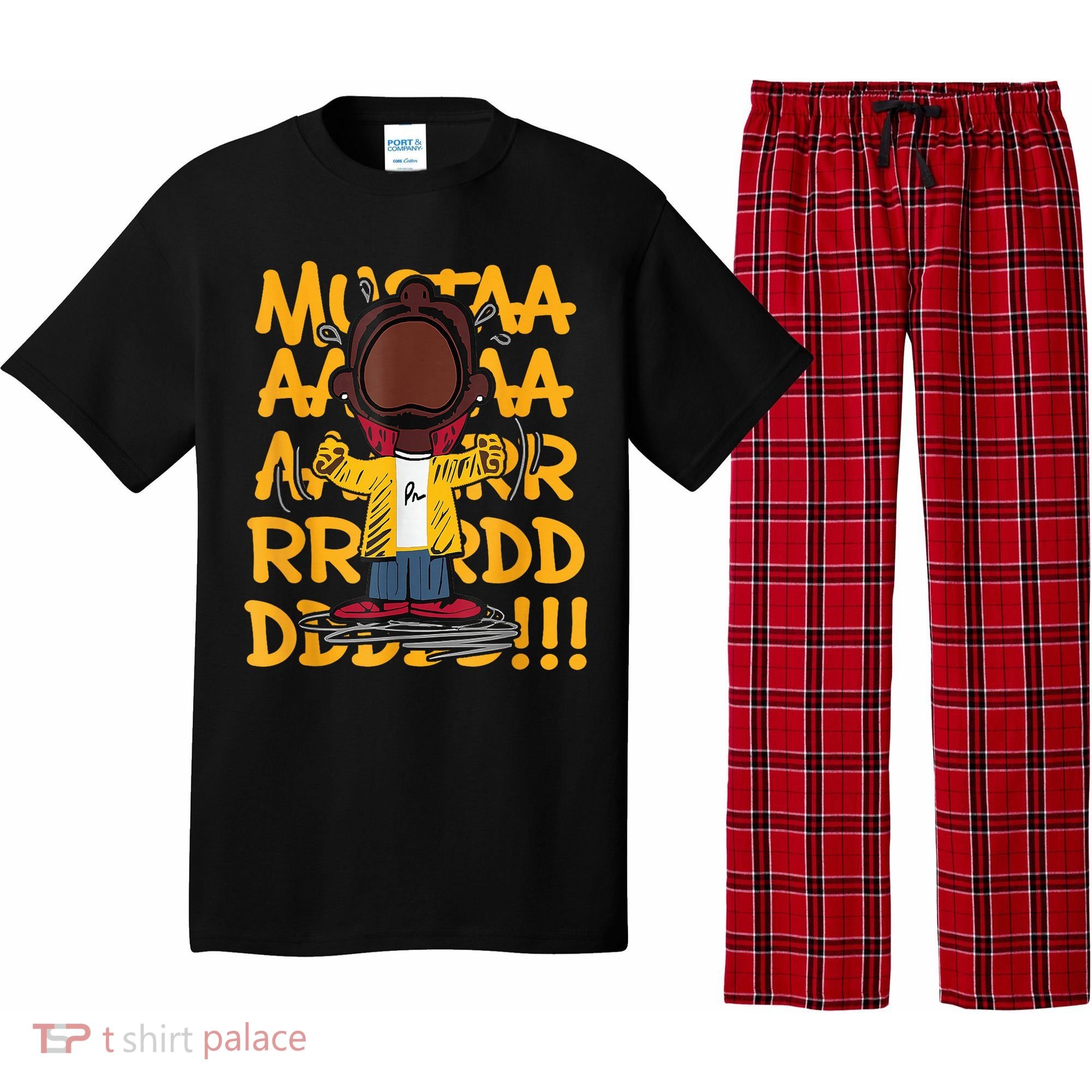 Mustard Meme Character Crying Pajama Set