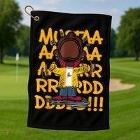 Mustard Meme Character Crying Golf Towel thumb 1