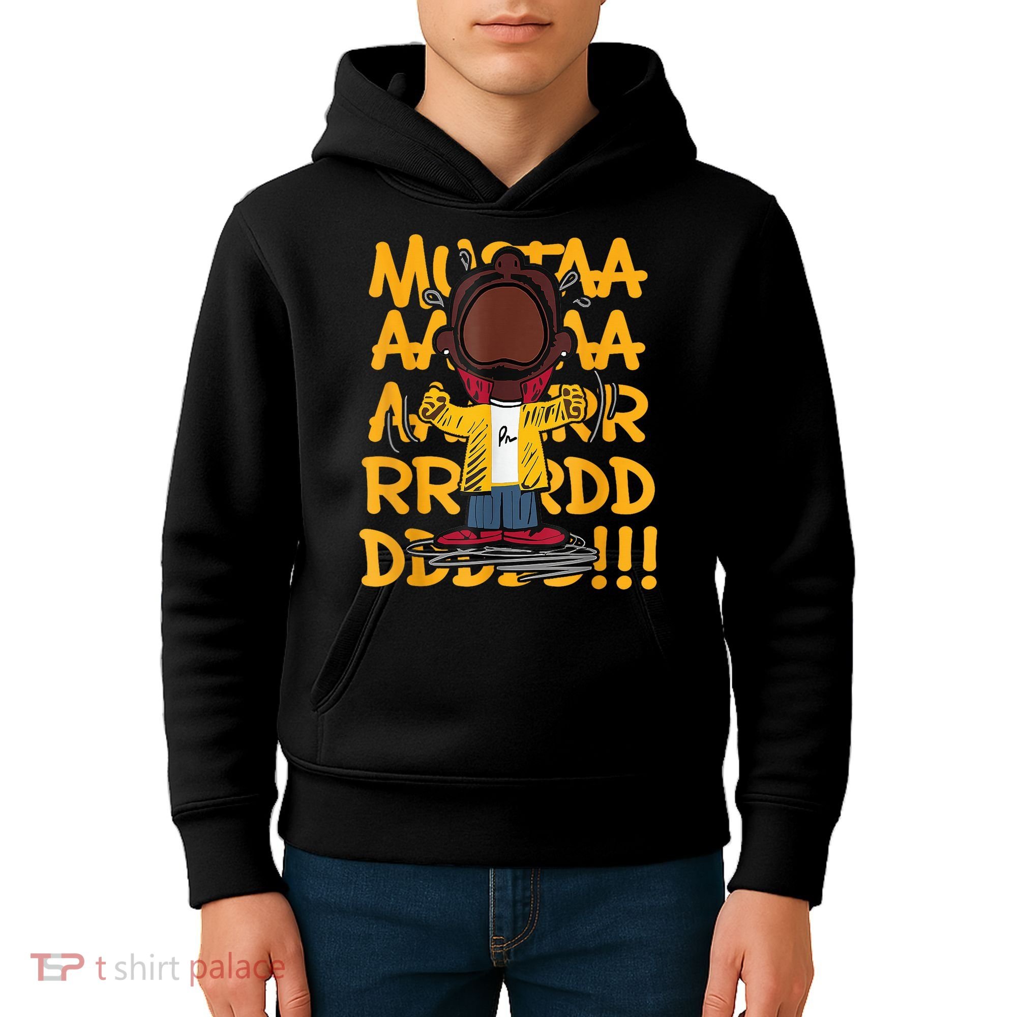Mustard Meme Character Crying Kids Hoodie