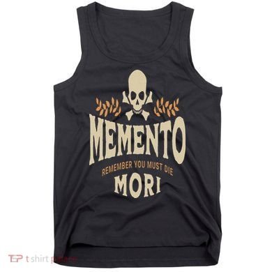 Memento Mori Catholic Design Meaning Traditional Latin Skull Tank Top