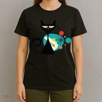 Midcentury Mid Century Cat Retro Atomic Age Space Modern T-Shirt thumb 4
