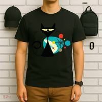 Midcentury Mid Century Cat Retro Atomic Age Space Modern T-Shirt thumb 6