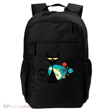 Midcentury Mid Century Cat Retro Atomic Age Space Modern Backpack