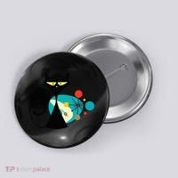 Midcentury Mid Century Cat Retro Atomic Age Space Modern Button thumb 0