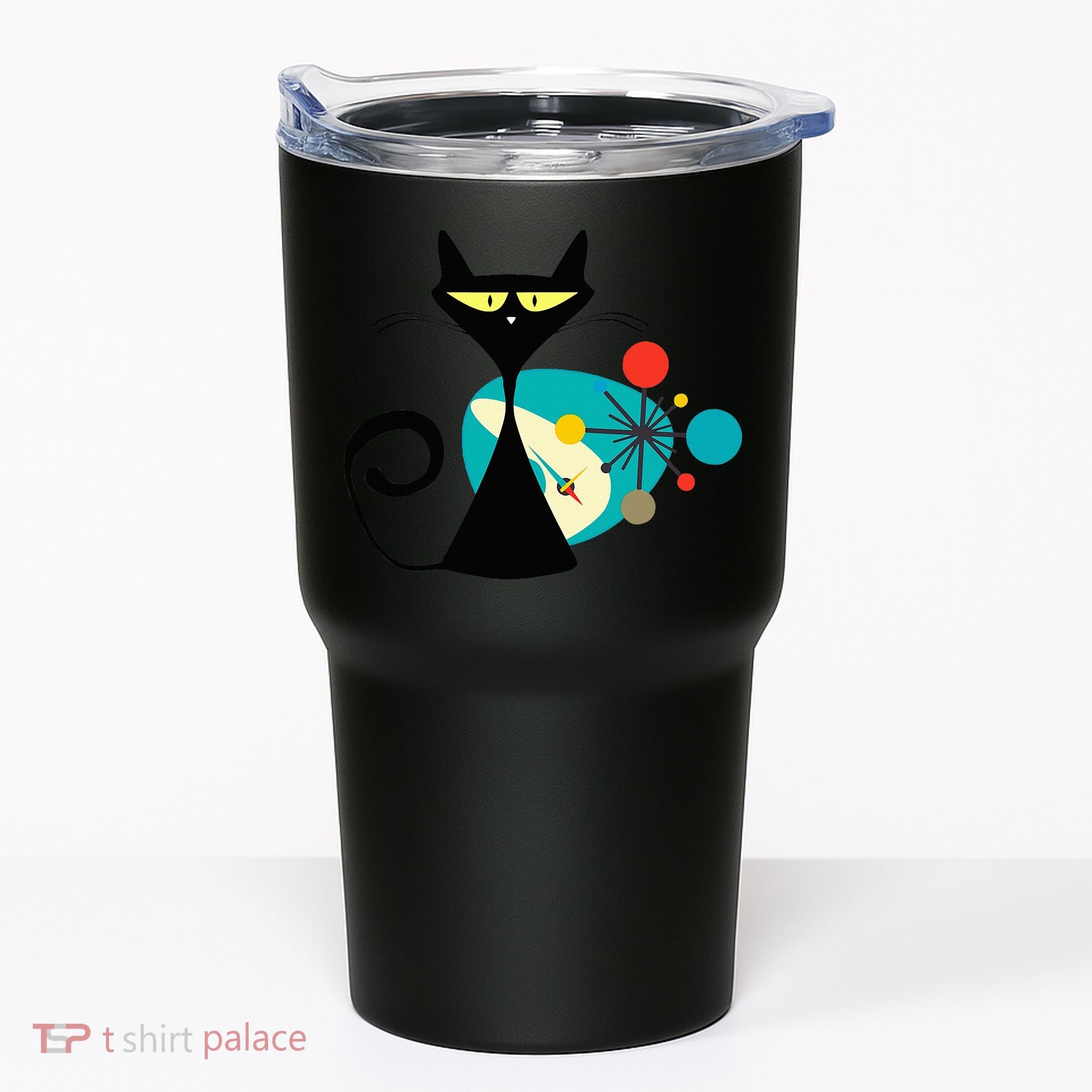 Midcentury Mid Century Cat Retro Atomic Age Space Modern Tumbler
