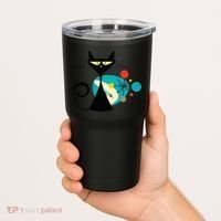 Midcentury Mid Century Cat Retro Atomic Age Space Modern Tumbler thumb 2
