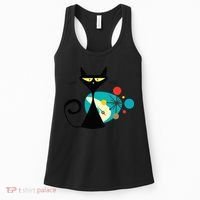 Midcentury Mid Century Cat Retro Atomic Age Space Modern Women's Tank Top thumb 0