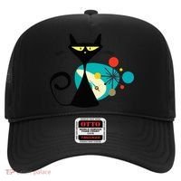 Midcentury Mid Century Cat Retro Atomic Age Space Modern Hat thumb 0
