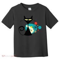 Midcentury Mid Century Cat Retro Atomic Age Space Modern Toddler T-Shirt thumb 0