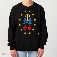 Miraculous Medal Catholic Holy Mary Sacred Heart Jesus Women's Sweatshirt thumb 0