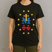 Miraculous Medal Catholic Holy Mary Sacred Heart Jesus T-Shirt thumb 4