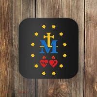 Miraculous Medal Catholic Holy Mary Sacred Heart Jesus Coaster thumb 0