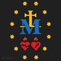 Miraculous Medal Catholic Holy Mary Sacred Heart Jesus Golf Towel thumb 3