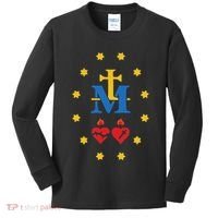Miraculous Medal Catholic Holy Mary Sacred Heart Jesus Kids Long Sleeve Shirt thumb 0