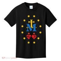 Miraculous Medal Catholic Holy Mary Sacred Heart Jesus Kids T-Shirt thumb 0
