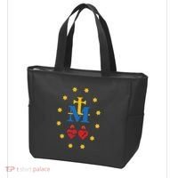 Miraculous Medal Catholic Holy Mary Sacred Heart Jesus Tote Bag thumb 3