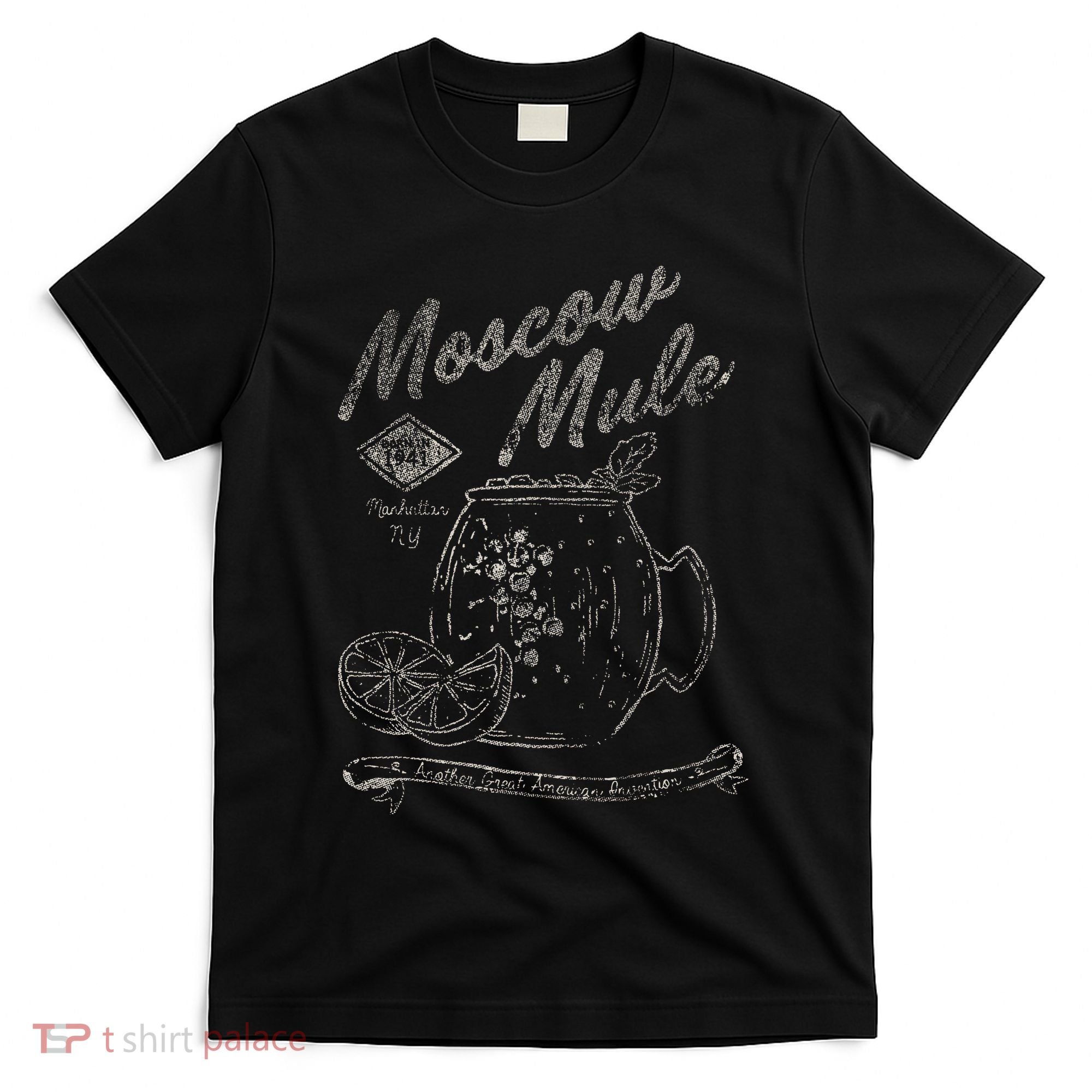 Moscow Mule Copper Mug Vintage Cocktail T-Shirt