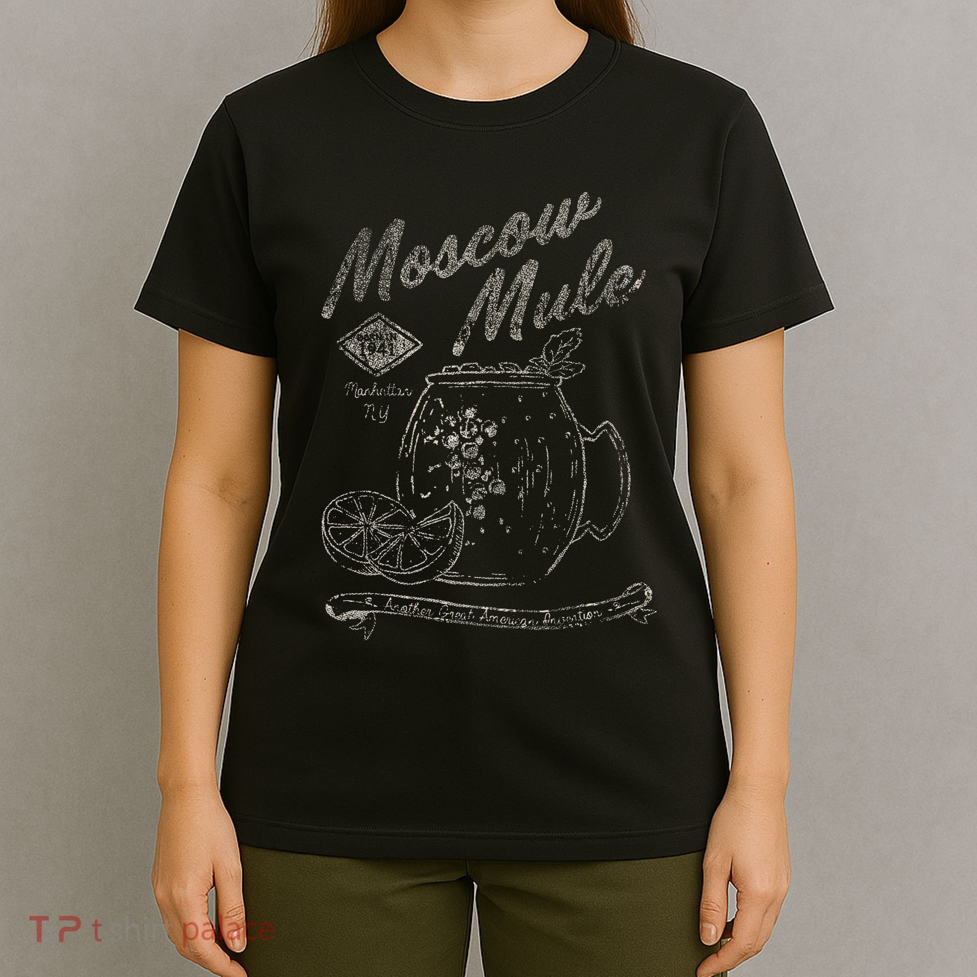 Moscow Mule Copper Mug Vintage Cocktail T-Shirt