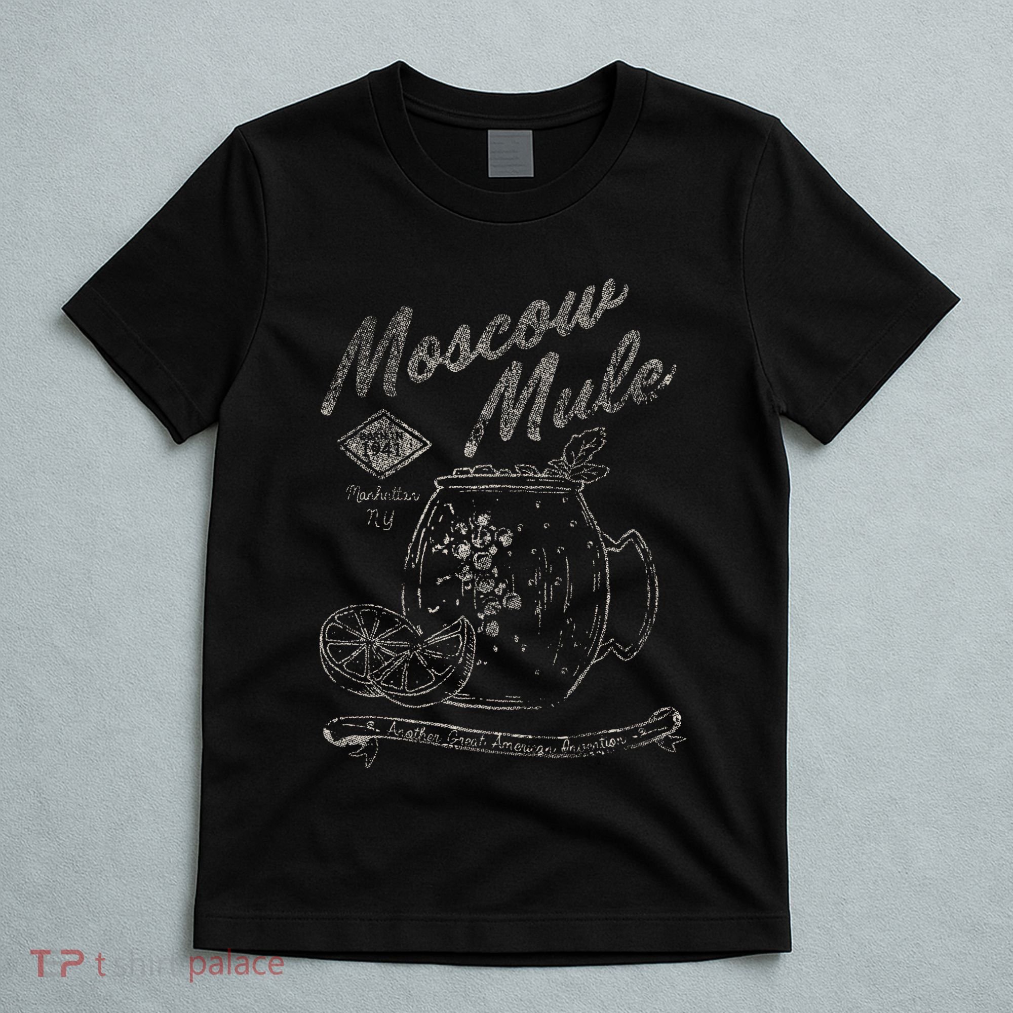 Moscow Mule Copper Mug Vintage Cocktail T-Shirt