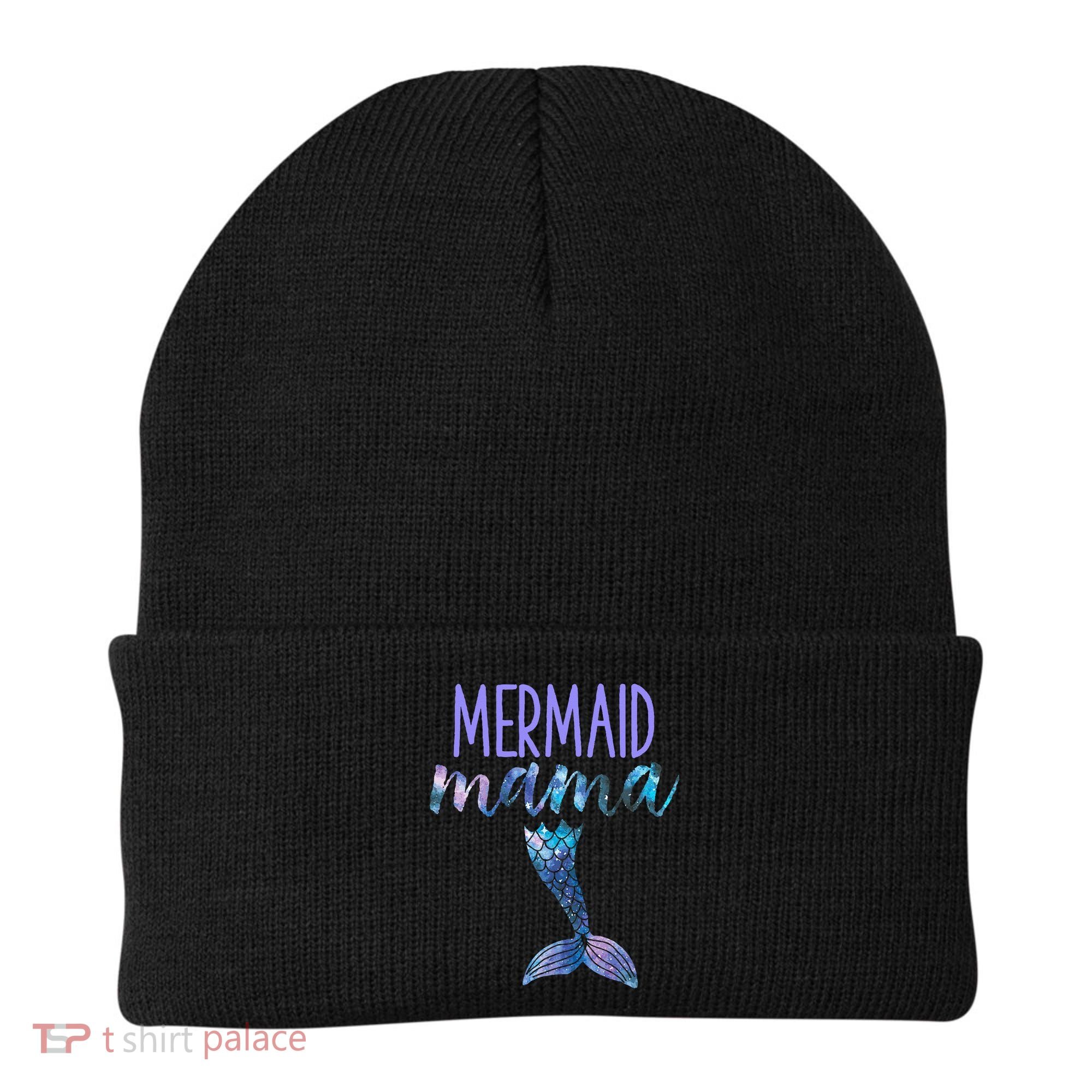 Mermaid Mama Cute Funny Matching Mermaid Birthday Party Beanie