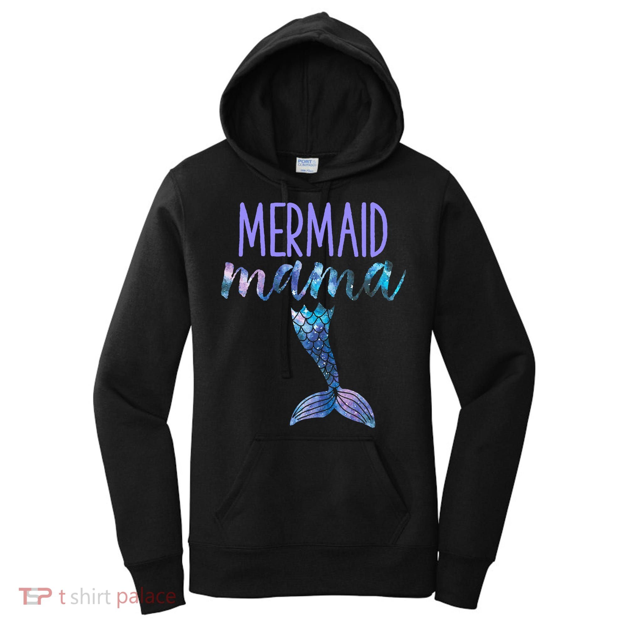 Mermaid Mama Cute Funny Matching Mermaid Birthday Party Women's Hoodie