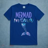 Mermaid Mama Cute Funny Matching Mermaid Birthday Party T-Shirt thumb 5
