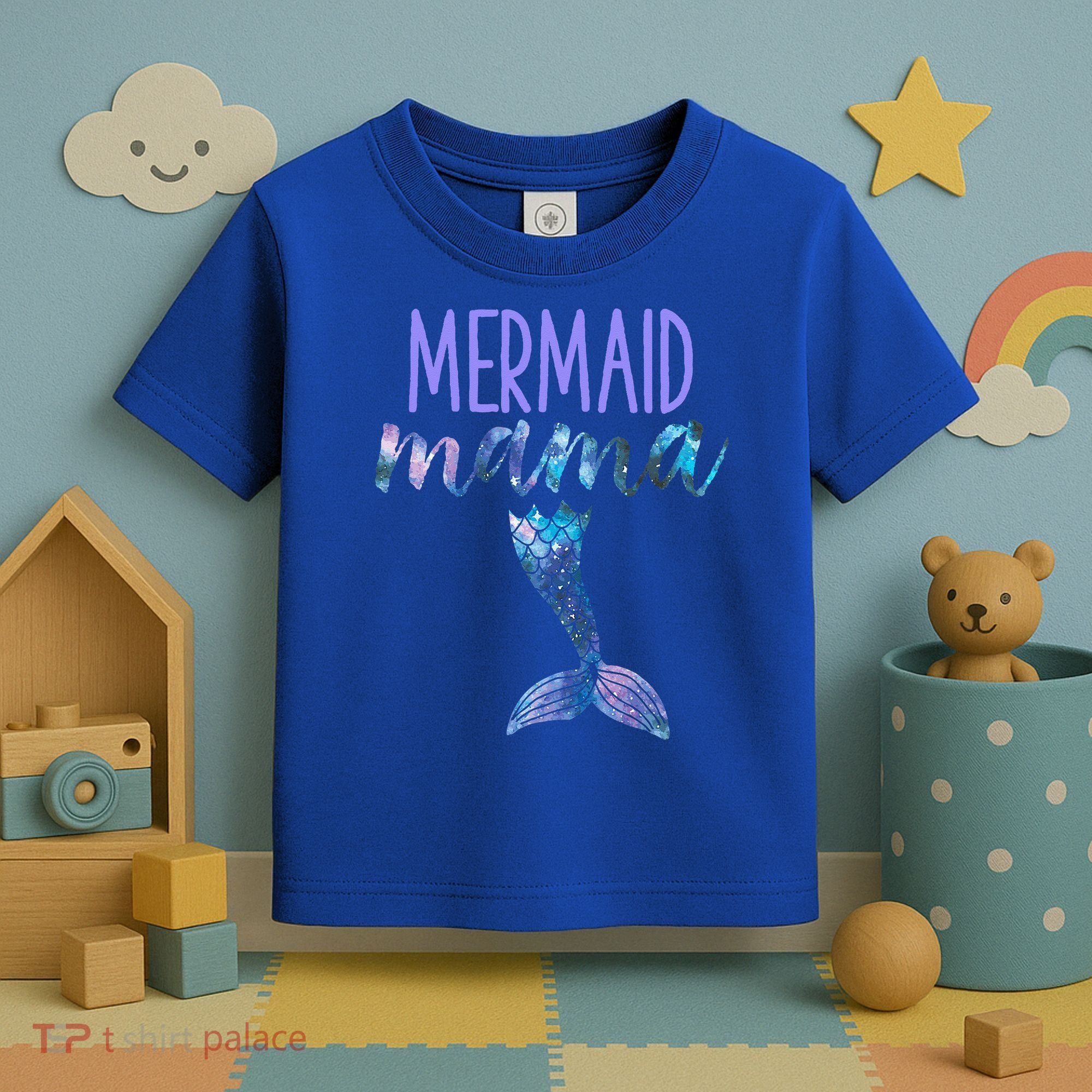 Mermaid Mama Cute Funny Matching Mermaid Birthday Party Toddler T-Shirt