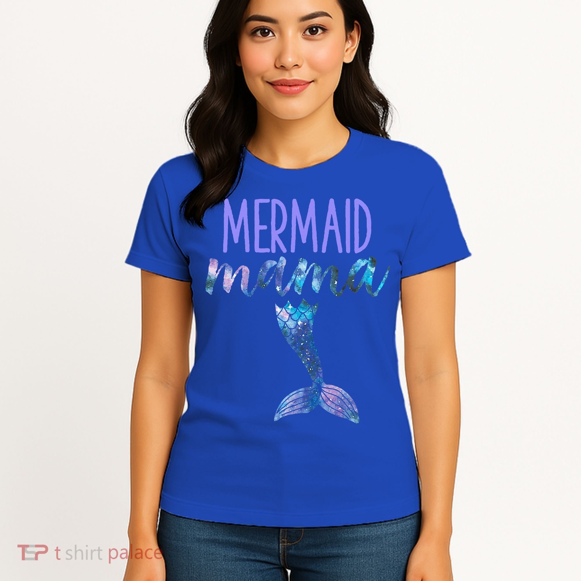 Mermaid Mama Cute Funny Matching Mermaid Birthday Party Women's T-Shirt