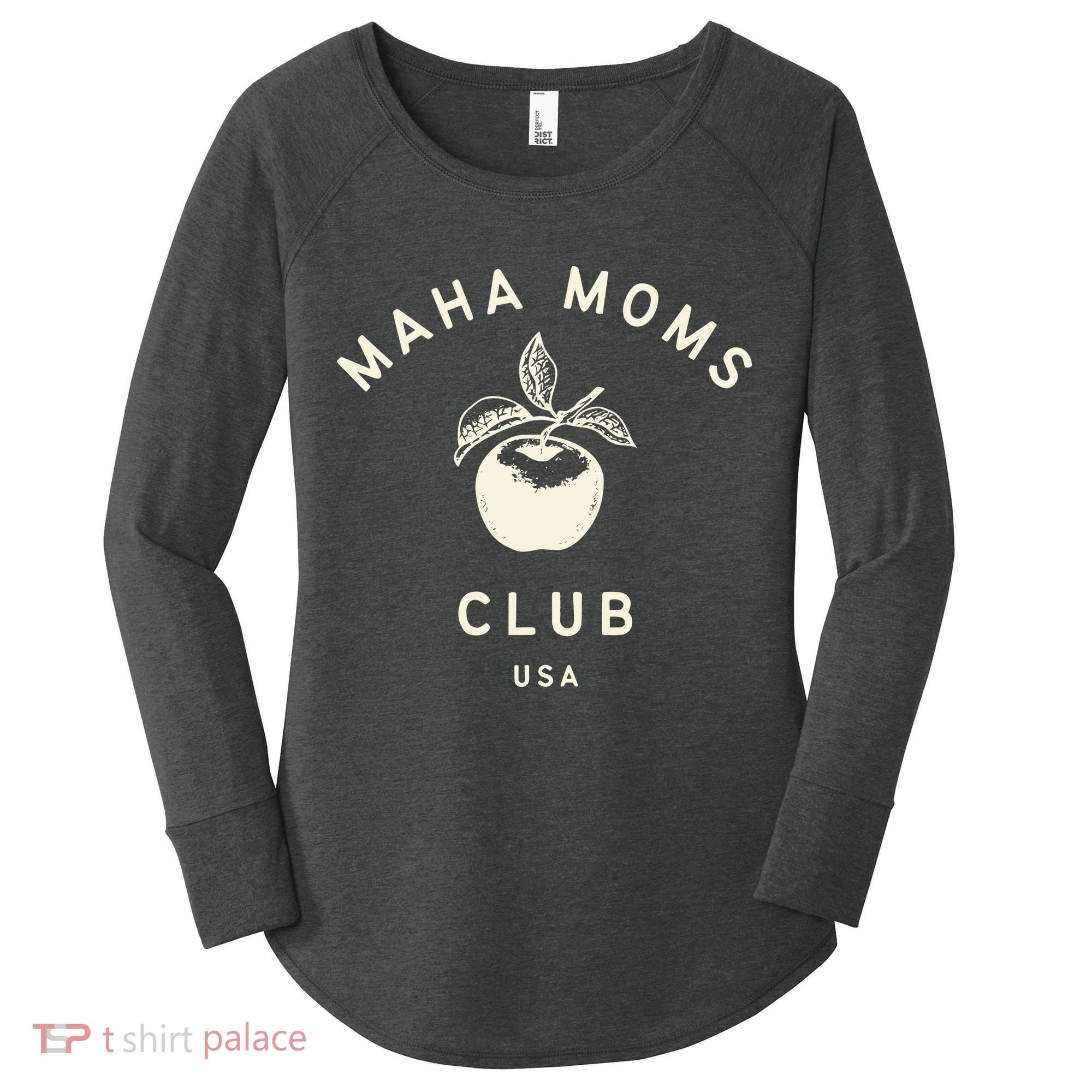Maha Moms Club Organic Women's Perfect Tri Tunic Long Sleeve Shirt