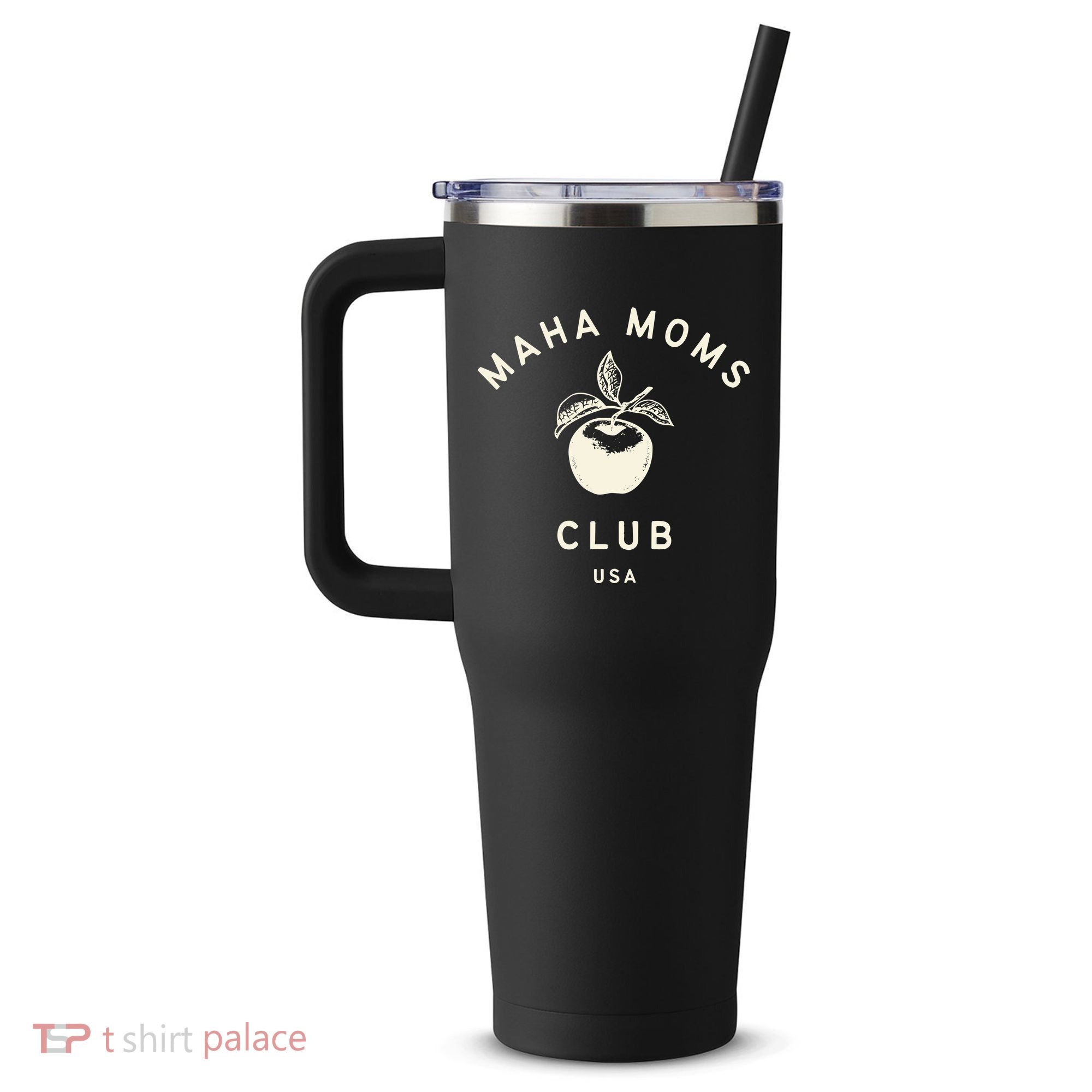 Maha Moms Club Organic 40oz Vacuum Insulated Stainless Steel Travel Tumbler