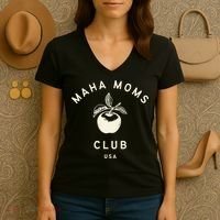 Maha Moms Club Organic Women's V-Neck T-Shirt thumb 3