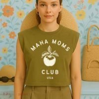 Maha Moms Club Organic Garment-Dyed Women's Muscle Tee thumb 4