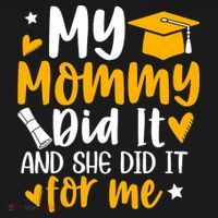My Mommy Did It Graduation Graduated Mom Proud Children Apron thumb 3
