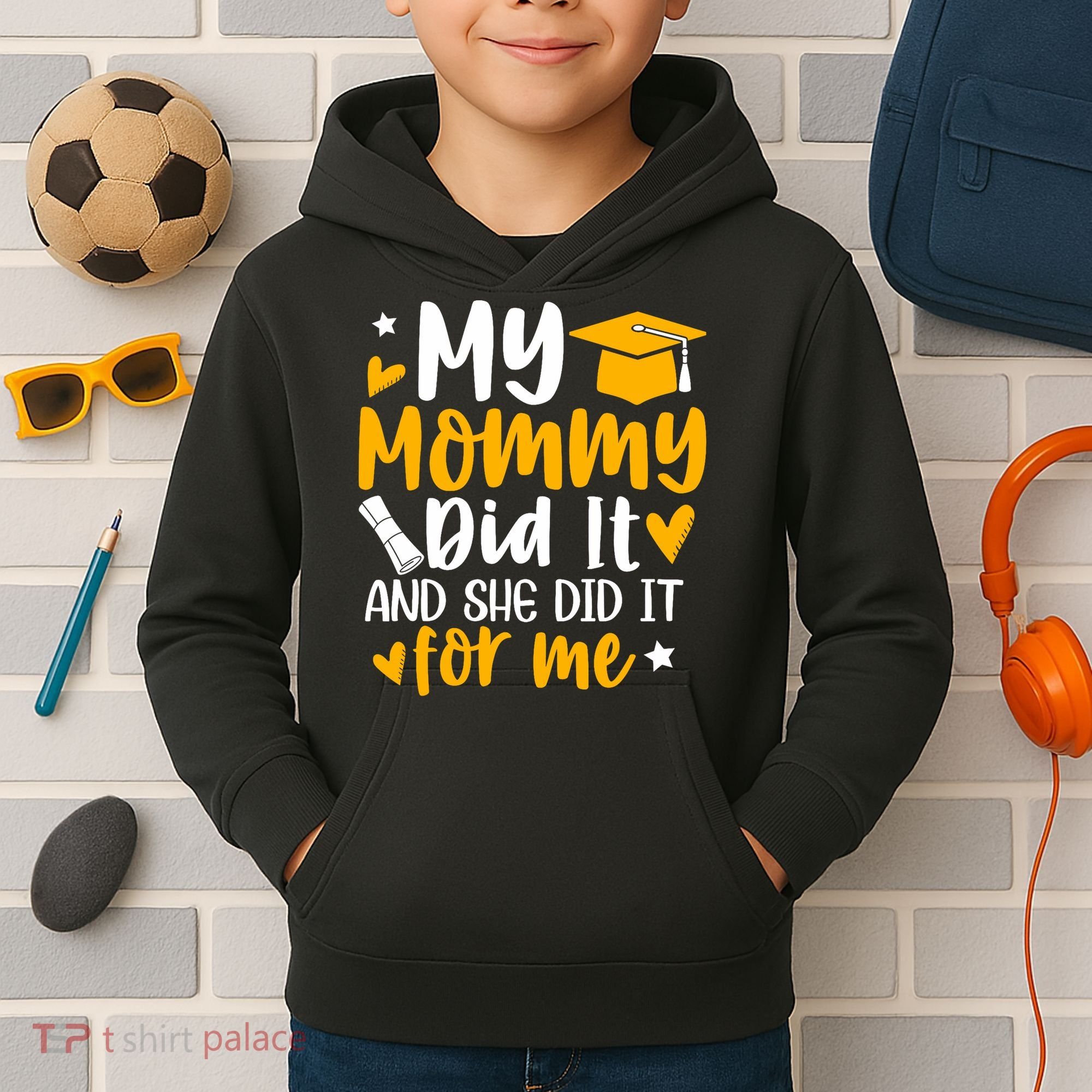 My Mommy Did It Graduation Graduated Mom Proud Children Kids Hoodie