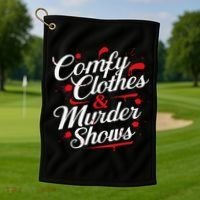 Murder Mystery Detective Documentary True Crime Golf Towel thumb 1