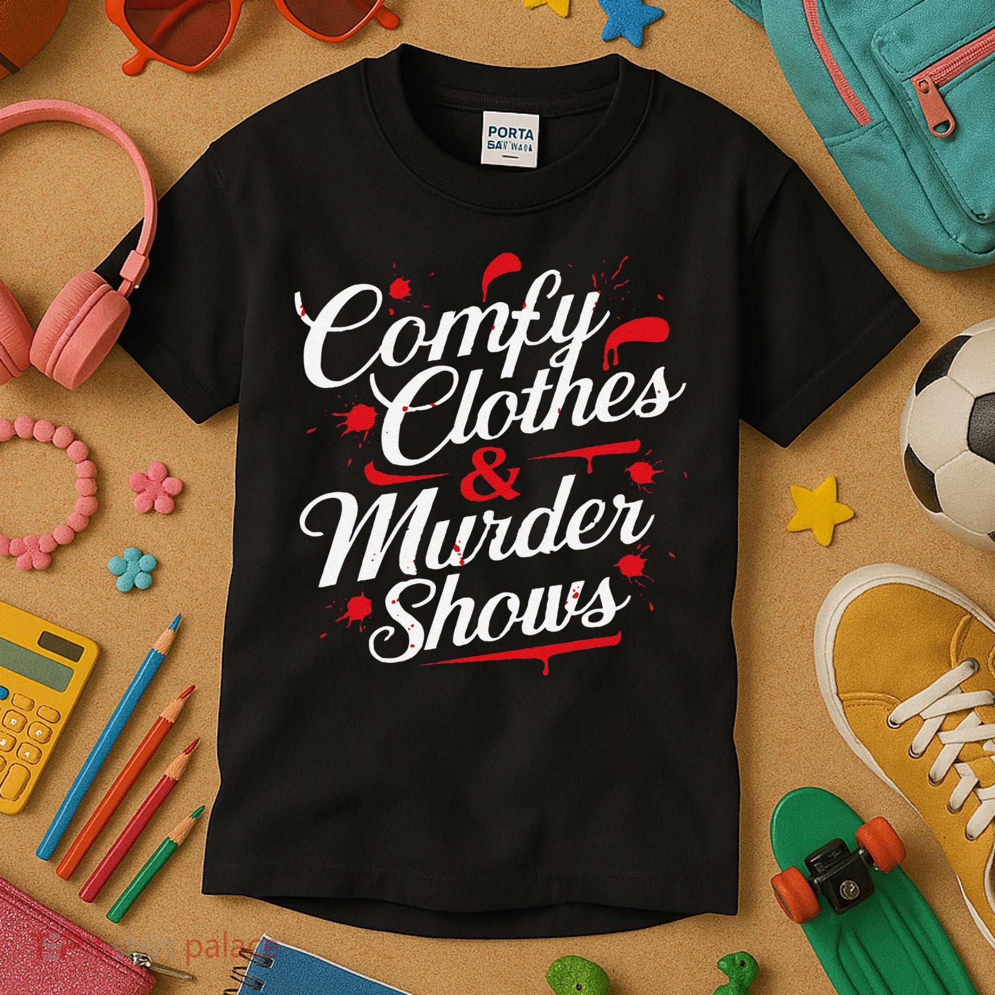 Murder Mystery Detective Documentary True Crime Kids T-Shirt