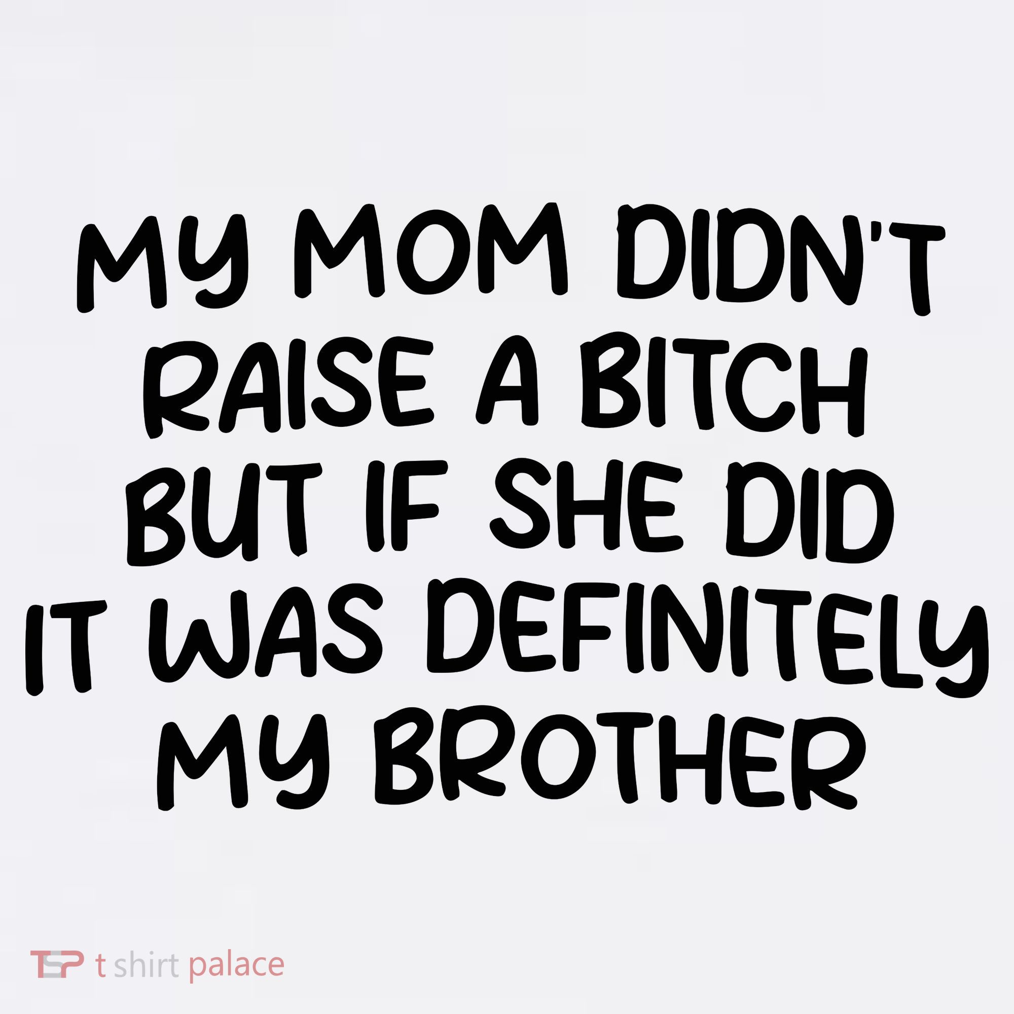 My Mom Didnt Raise A Bitch But If She Did It Was Definitely My Brother Women's Hoodie