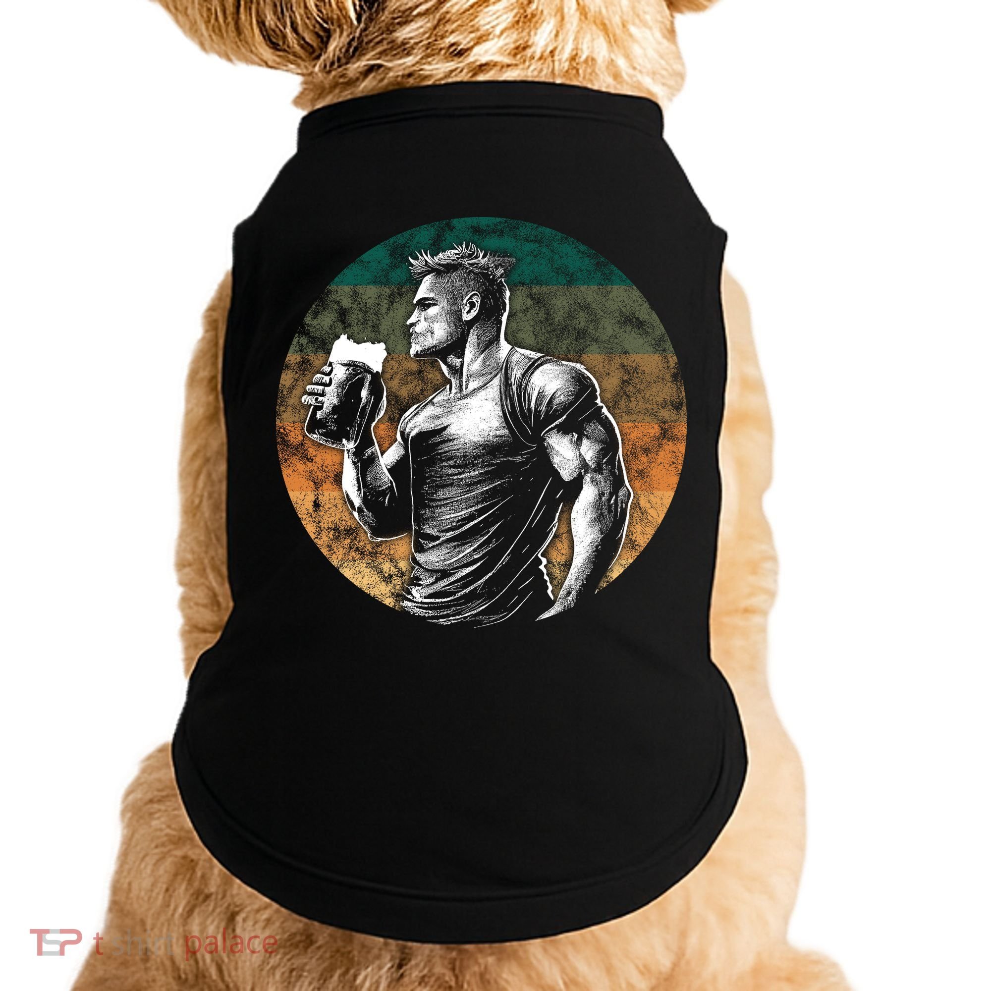 Muscular Man Drinking Beer Doggie Tank